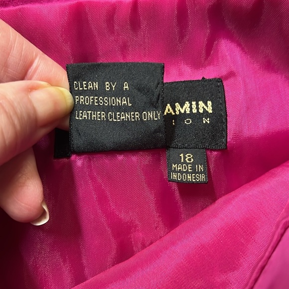 David Benjamin Suede Leather Skirt Pink - Picture 6 of 6